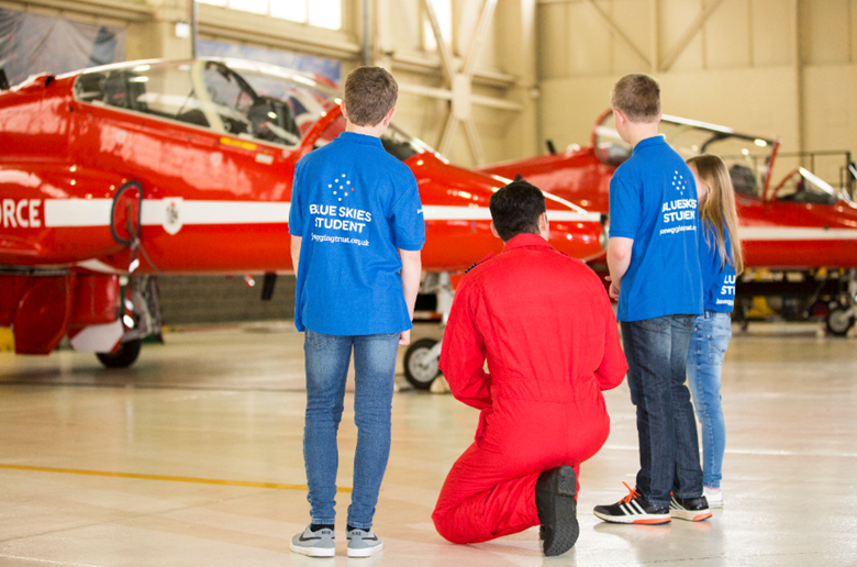 JET students were treated to a Red Arrows display at the launch of the scheme. Picture: Jon Egging Trust 