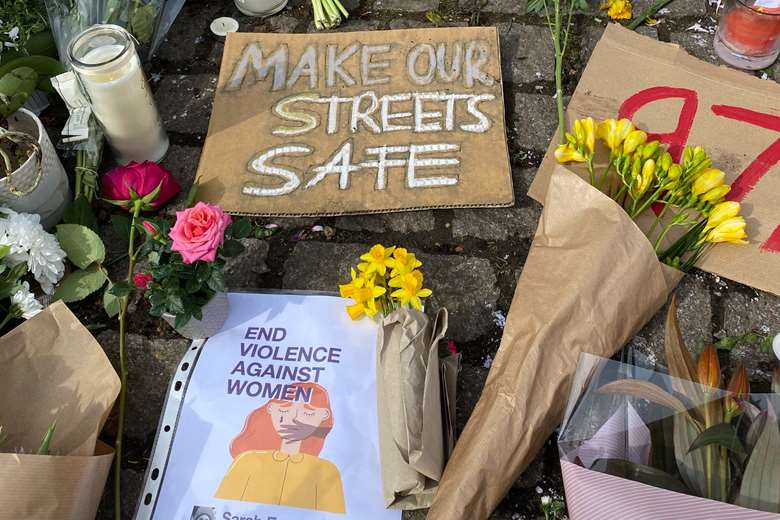 Vigils were held across the UK following the murder of Sarah Everard. Picture: Helen Hayes/Twitter