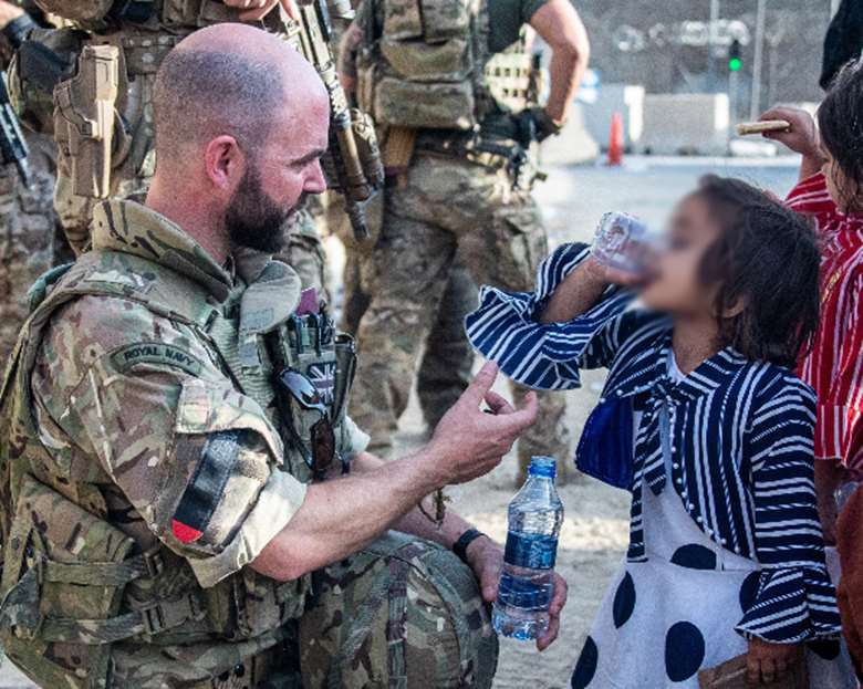 The government has promised extra support for families arriving from Afghanistan. Picture: MOD/Twitter