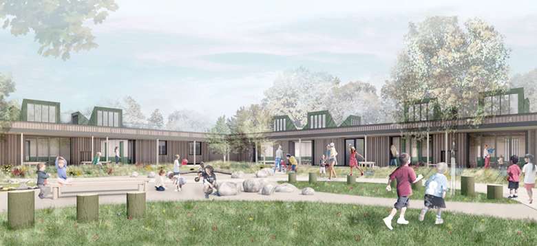 Staffordshire University is creating the first campus nursery and forest school using sustainable energy to target net zero. Picture: Feilden Clegg Bradley Studios