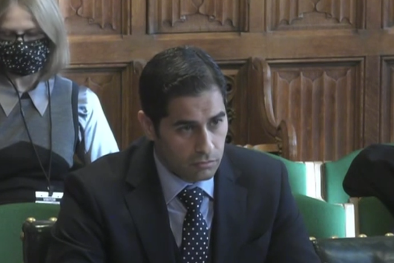 Moussin Ismail is principal of Newham Collegiate Sixth Form Centre in London. Picture: Parliament TV