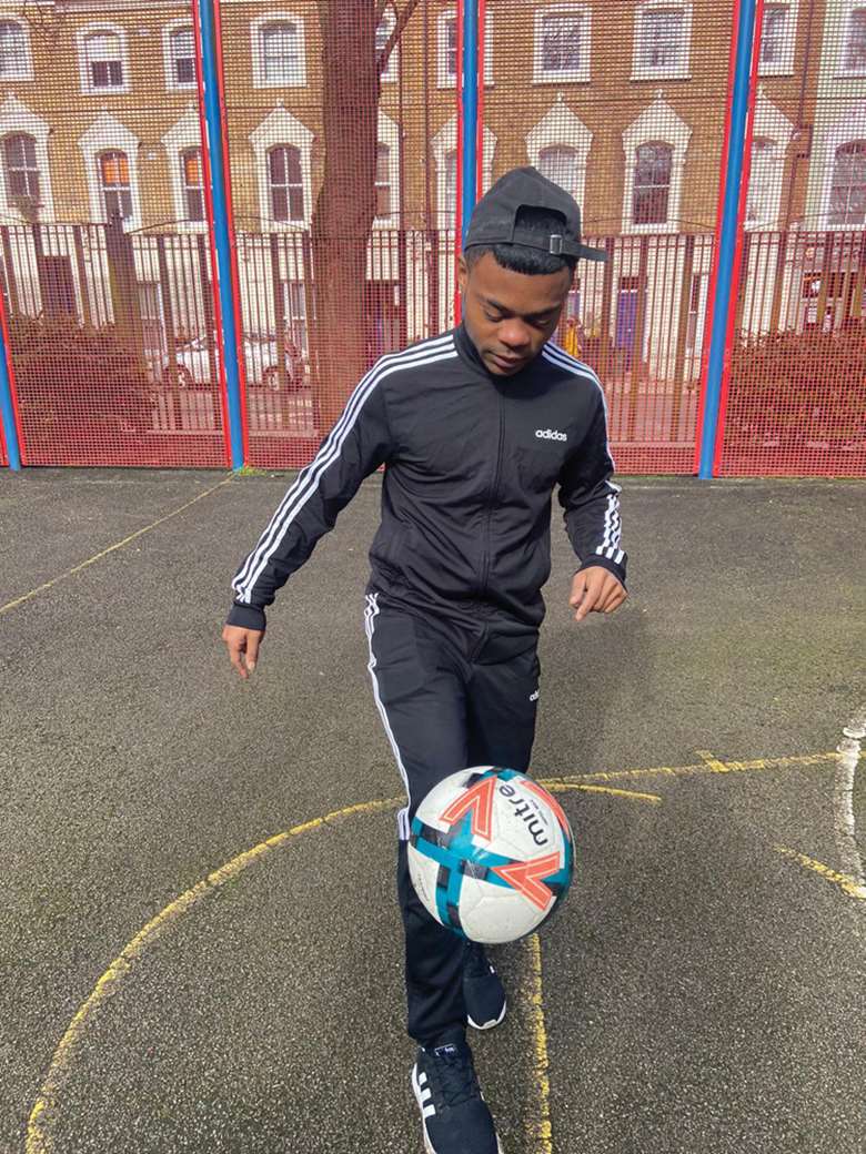 Young people support each other on and off the pitch