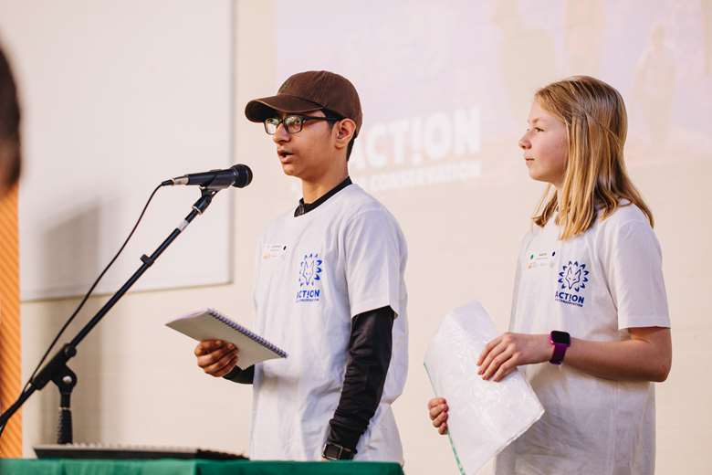 Young people take part in a conference held as part of the Green Influencers Scheme. Picture: The Ernest Cook Trust