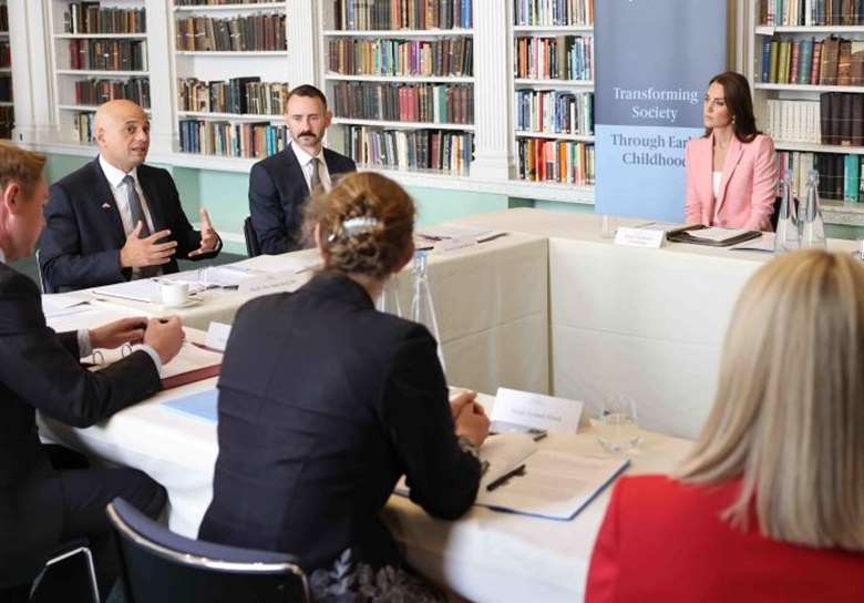 The Duchess of Cambridge hosts a roundtable event based on new research. Picture: Royal Foundation Centre for Early Childhood