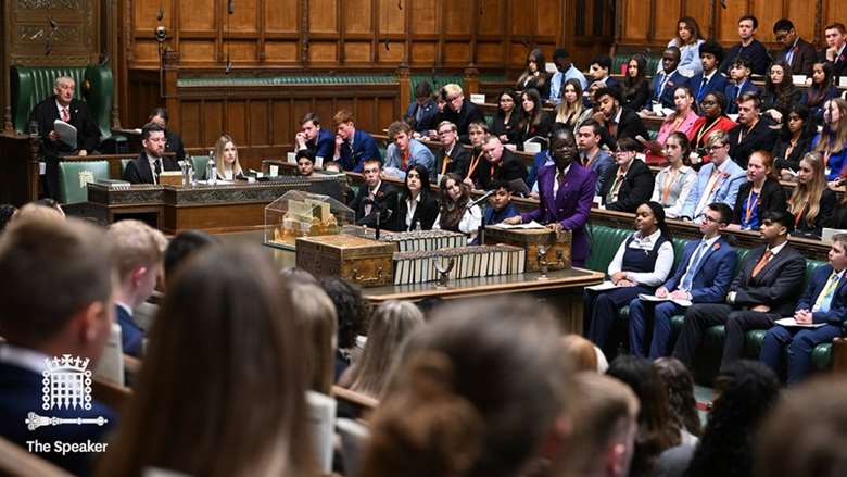 Young people held lively debates on various health-related issues in the House of Commons. Picture: Sir Lindsay Hoyle/Twitter