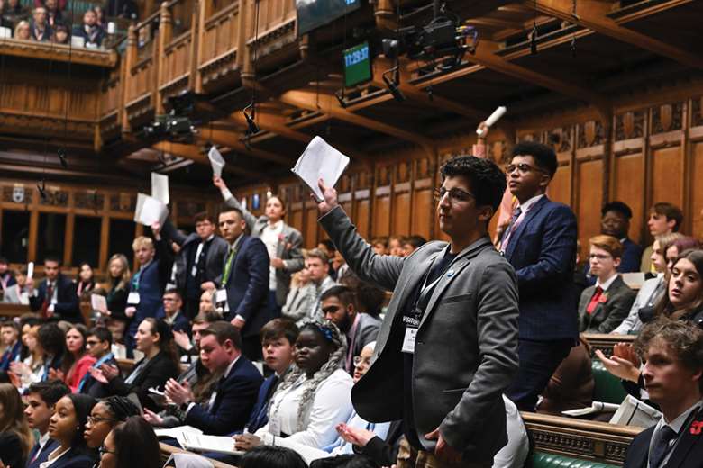 The UK Youth Parliament have spoken in the House of Commons. Picture: UKYP