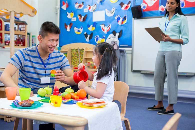 London Assembly is calling for a drive to recruit men into childcare role. Picture: dglimages/Adobe Stock