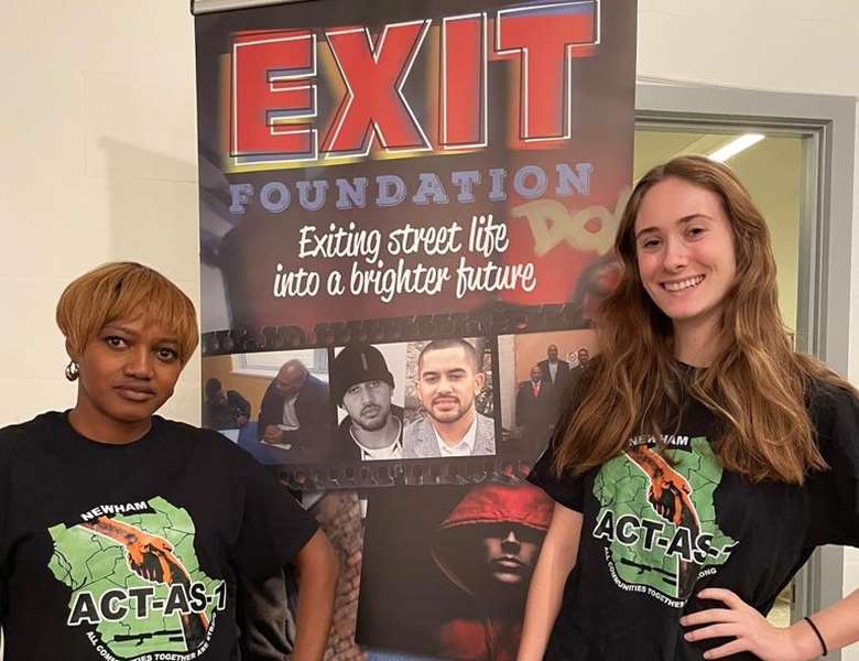 Yemisi Cedar (left) at an event for the Exit Foundation. Picture: London VRU