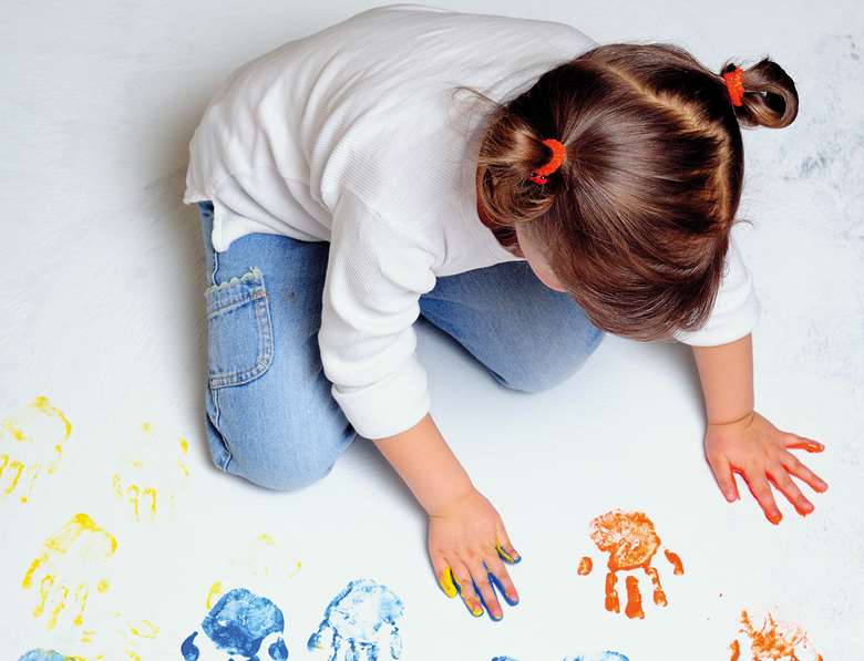 Handprinting sessions target vocabulary. Picture: Gorilla/Adobe Stock
