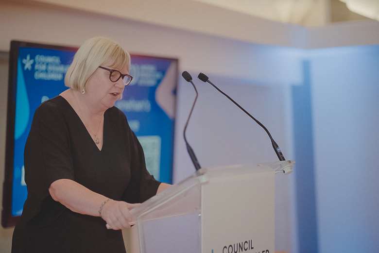 Christine Lenehan addressed 200 guests during her retirement speech. Picture: NCB