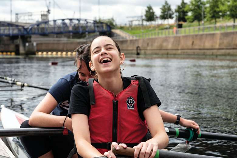 Higher levels of wellbeing and overall mental health were found among young people who participated in Active Row London. Picture: Active Row London