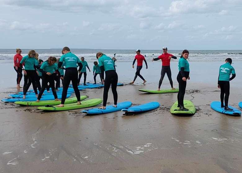 The projects brings younger and older generations together. Picture: North Devon Surf Therapy