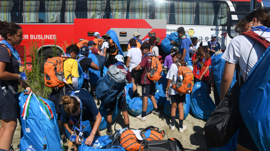 Scouts leave the World Jamboree early. Picture: World Scouts