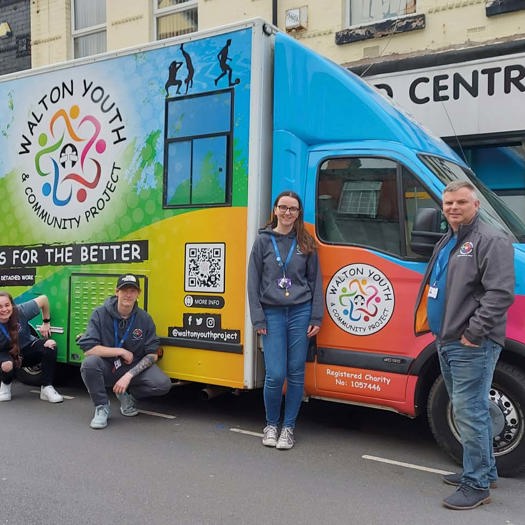 The bus enables the youth work team to take their resources into public spaces 