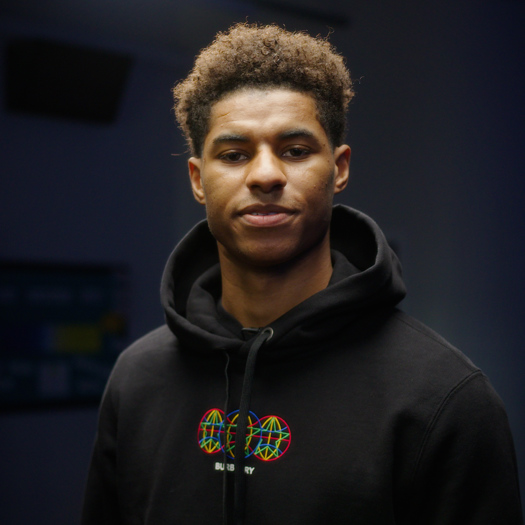 Marcus Rashford is encouraging families to join the scheme. Picture: Food Foundation