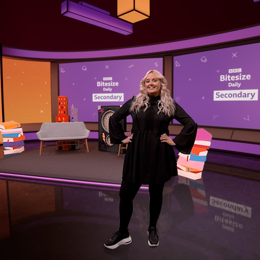 CBBC presenter Katie Thistleton presents a show on BBC Bitesize. Picture: BBC Bitesize