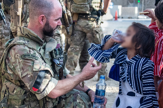 The government has promised extra support for families arriving from Afghanistan. Picture: MOD/Twitter