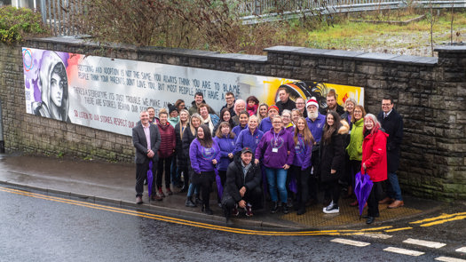 The mural has been designed by children with experience of foster care. Picture: Foster Wales