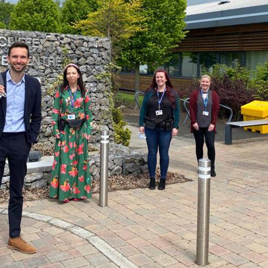Josh MacAlister visits Aycliffe Secure Children's Home as part of the review process. Picture: Josh MacAlister/Twitter