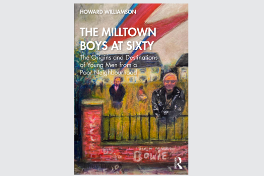 Cover painting of Howard Williamson’s The Milltown Boys at Sixty by Spaceman