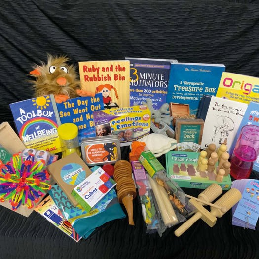 Wellbeing Boxes contain therapeutic resources to help school staff support children