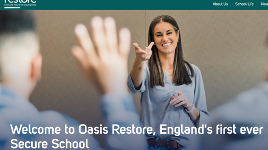 The new website reveals more details about the secure school. Picture: Oasis Restore