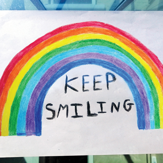 As children display rainbows to raise community spirits, professionals have called on the state to do more to support vulnerable families. Picture: Ciaran, aged 11, from Surrey