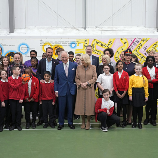 The King and Queen Consort were among visitors a Manchester Youth Centre. Picture: Frank Augstein/PA Wire