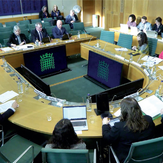 Annie Hudson, Rob Williams and Andy Smith give evidence to the select committee
