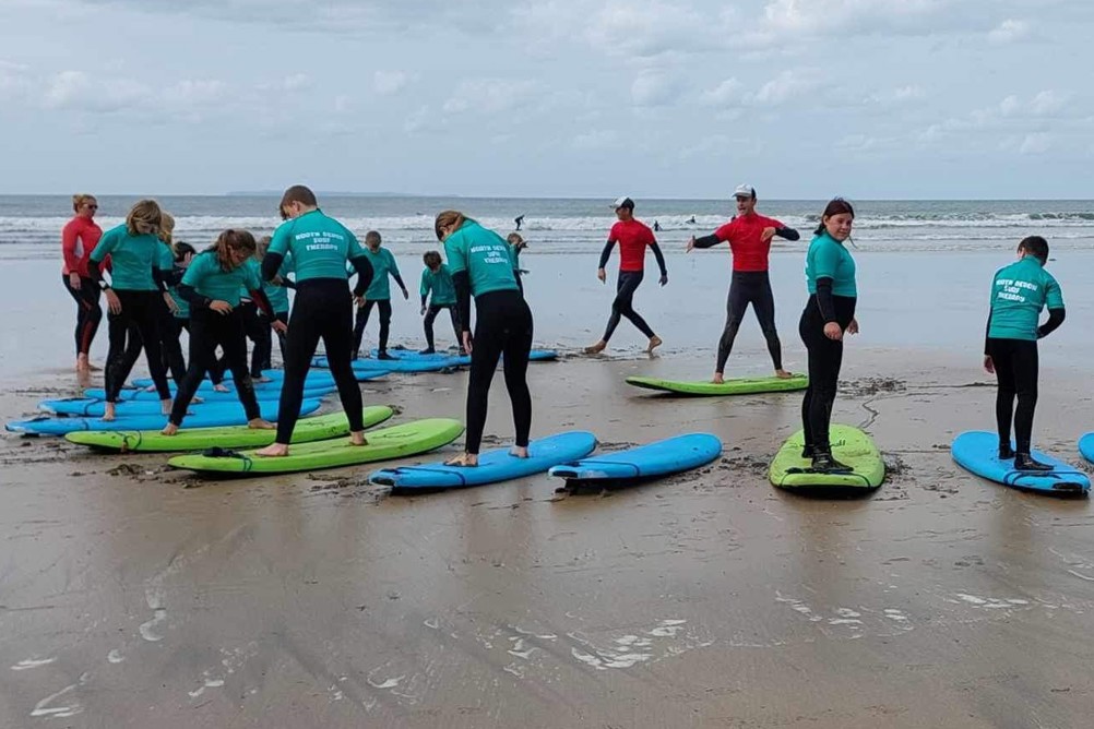 The projects brings younger and older generations together. Picture: North Devon Surf Therapy