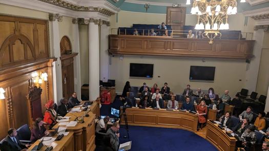 Campaigner Terry Galloway urged councillors to vote in support of the motion. Picture: Fiona Simpson/CYP Now