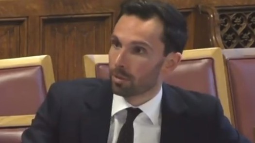 Josh MacAlister addresses the Lords Public Services Committee. Picture: Parliament.TV