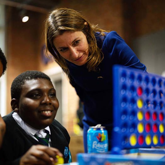 Lucy Frazer visits Lift Youth Hub in North London to launch new funding. Picture: Lift Youth Hub/DCMS
