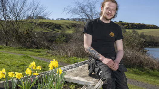 Ben recently began a placement at The Ecology Centre in Kinghorn through the New to Nature programme. Picture: Groundwork UK