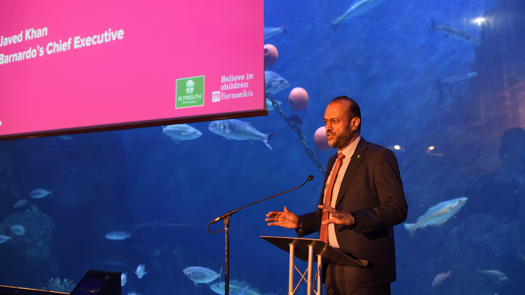 Barnardo's chief Javed Khan announces the funding. Picture: Barnardo's 