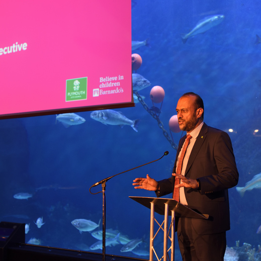 Barnardo's chief Javed Khan announces the funding. Picture: Barnardo's 