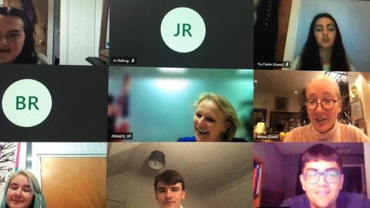 The children's minister met young food ambassadors on Zoom. Picture: Children's Right2Food campaign/Twitter