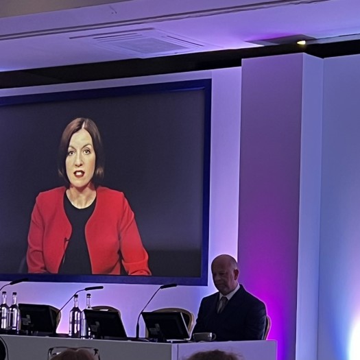 Bridget Phillipson addresses delegates at the ADCS annual conference in Manchester. Picture: ADCS/Twitter