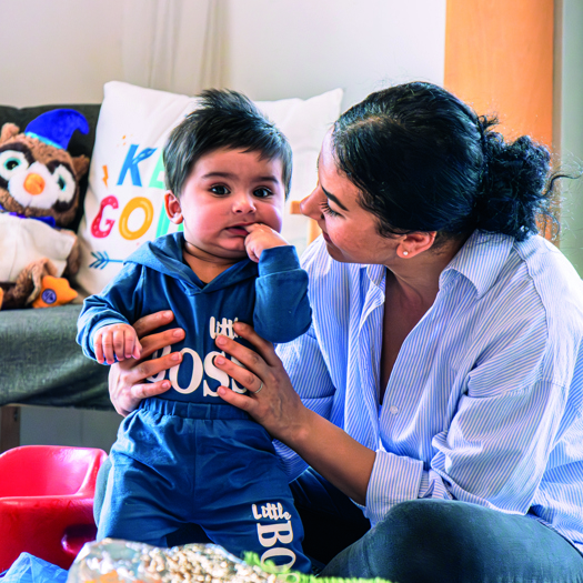 Hanan and her five-month-old son Nour are among those to benefit from activities on offer at the Triangle Centre Family Hub in South Tottenham. Picture: Jamie Hodgskin