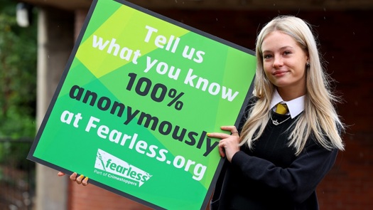 The campaign was launched in September at Eastbank Academy in Glasgow. Picture: CrimeStoppers