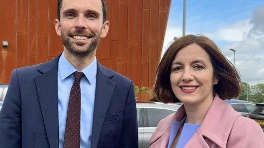 Josh MacAlister (left) elected as a Labour MP while Bridget Phillippson (right) has retained her seat. Picture: Bridget Phillipson/X 