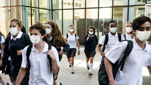 Secondary school pupils are advised to wear masks in school. Picture: Adobe Stock
